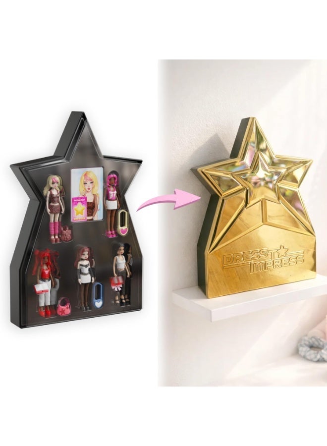 PhatMojo Dress to Impress Mystery Models Superstar 5-Pack Series 1, Blind Box Collectible Small Dolls with Star Storage Case, Includes DLC Code, Officially Licensed Toy - Image 3
