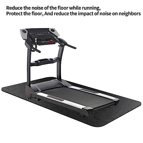 EVEME Treadmill Mat,Bike Mat Compatible with Peloton Bike Elliptical Treadmill,Folding Pad Exercise Equipment Under Exercise Trainer Pad for Stationary Indoor Spin - Image 3