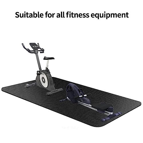 EVEME Treadmill Mat,Bike Mat Compatible with Peloton Bike Elliptical Treadmill,Folding Pad Exercise Equipment Under Exercise Trainer Pad for Stationary Indoor Spin - Image 5