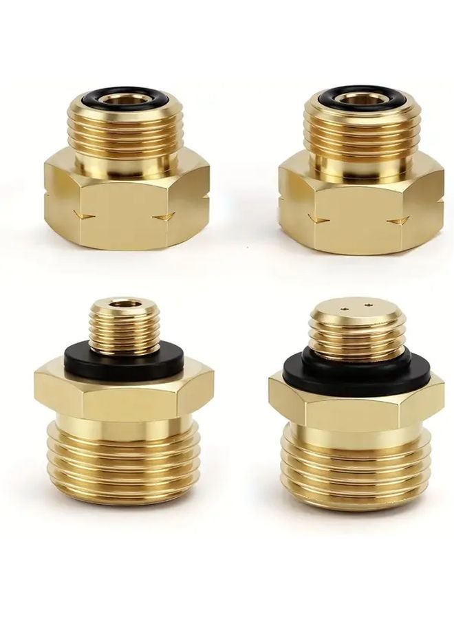 4pcs Brass Gas Cylinder Adapters European Knob Connectors Easy to Install - Image 2
