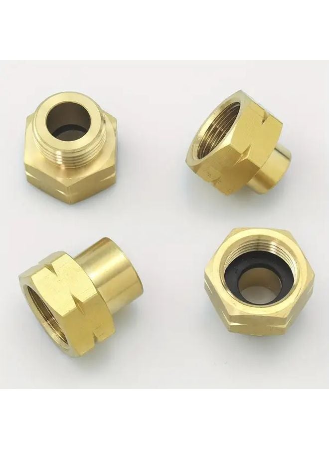 4pcs Brass Gas Cylinder Adapters European Knob Connectors Easy to Install - Image 1