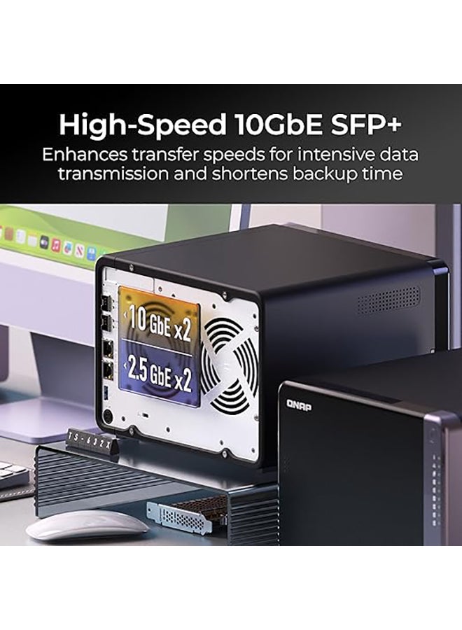 QNAP TS-632X-4G-US 6 Bay 10GbE Desktop NAS with ARM Alpine AL524 Quad-core Processor and 4 GB DDR4 RAM (Diskless)  - Image 2
