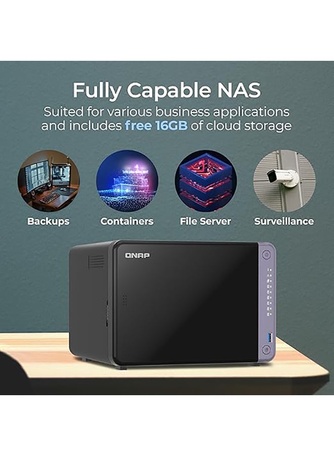 QNAP TS-632X-4G-US 6 Bay 10GbE Desktop NAS with ARM Alpine AL524 Quad-core Processor and 4 GB DDR4 RAM (Diskless)  - Image 3
