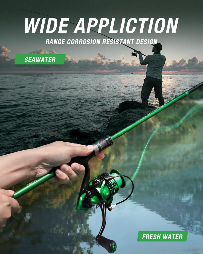 Ghosthorn Fishing Rod and Reel Combo, Graphite Telescoping Fishing Pole Travel Compact Rod for Freshwater Saltwater - Image 5