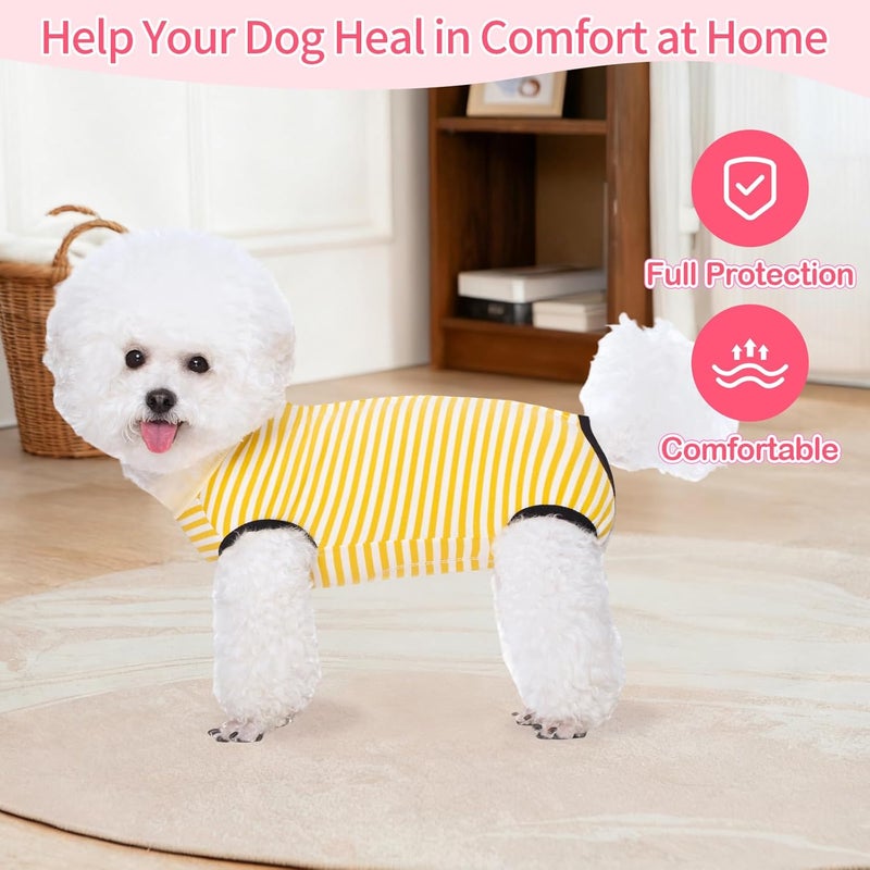 Coppthinktu Dog Surgery Recovery Suit for Dogs Cat Dog Onesie, Dog Recovery Suit Female for Small Medium, Pet Surgical Neuter Post-Surgery Suit E-Collar Alternative Anti Licking Abdominal Wounds - Image 4