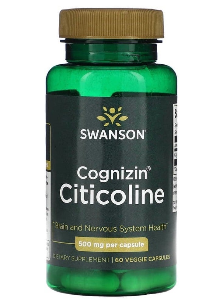 Cognizin Citicoline 500 mg 60 Veg Caps