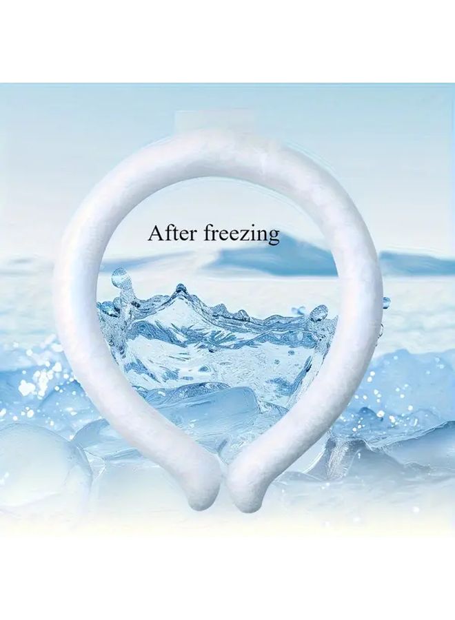 Summer Cooling Neck Cooler Reusable Ice Blue Wearable Body Cooling Product for Outdoor and Indoor Relieves Hot Air Lowers Temperature to 28 Degrees Suitable for 4 Seasons - Image 4