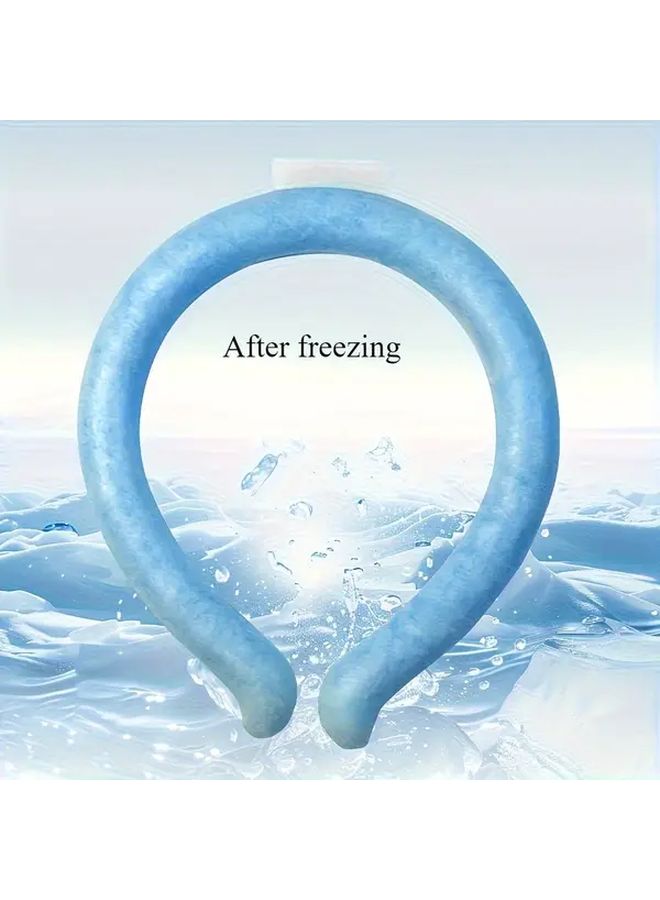 Summer Cooling Neck Cooler Reusable Ice Blue Wearable Body Cooling Product for Outdoor and Indoor Relieves Hot Air Lowers Temperature to 28 Degrees Suitable for 4 Seasons - Image 3