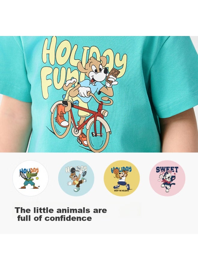 Balabala Kids' Short Sleeve T-shirt For Boys And Girls Summer  Moisture Wicking Quick Dry 208225117212 - Image 3