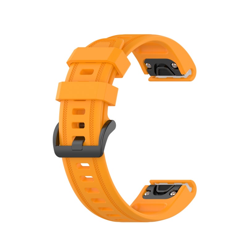 S-TOP For Garmin Epix Pro 42mm Pure Color Silicone Watch Band(Yellow) - Image 1