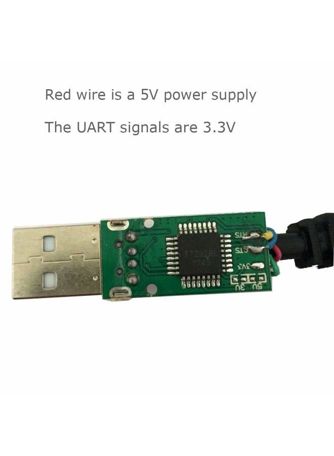 DIYmall محول كابل تسلسلي USB إلى TTL مع شريحة FTDI FT232 كابل USB TTL 3.3V لأردوينو ESP8266 (عبوة من 2 قطعة) - Image 4