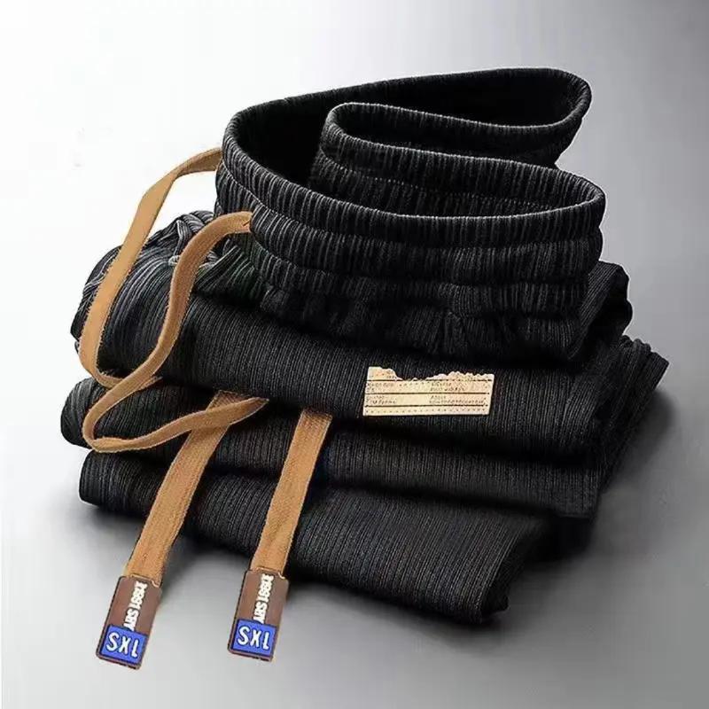 Ice Silk Casual Pants Men'S Summer Thin Pants Straight-Barrel Loose Wide-Leg Pants Instagram Style Trendy Sweatpants - Image 2