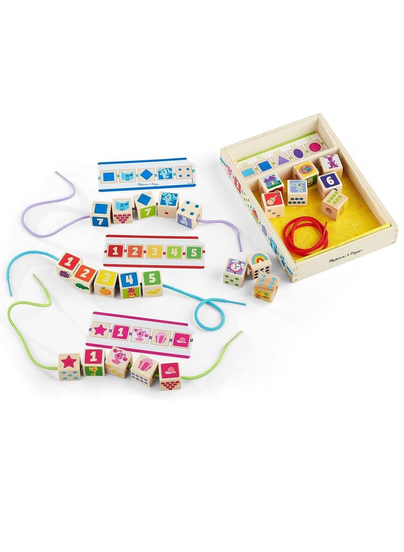 XICEN Montessori Toys Wooden Lacing Beads Toy with 25 Beads and 4 Cords Developmental Toy Gift for Boys and Girls Kids Ages 3+ - Image 2