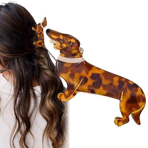 Cute Dachshund Claw Clips Cellulose Acetate Hair Clips Dog Hair Barrettes Hair Accessories for Women Girls