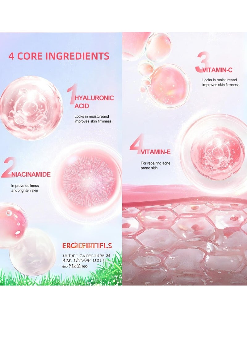 MOOYAM - 4 in 1 Facial Serum Vitamin C Serum for Face Vitamin C Facial Serums with Hyaluronic Acid Niacinamide Vitamin E Brightening Anti Aging Facial Serum for Dark Spots Fine Lines and Wrinkles 30ml - Image 1
