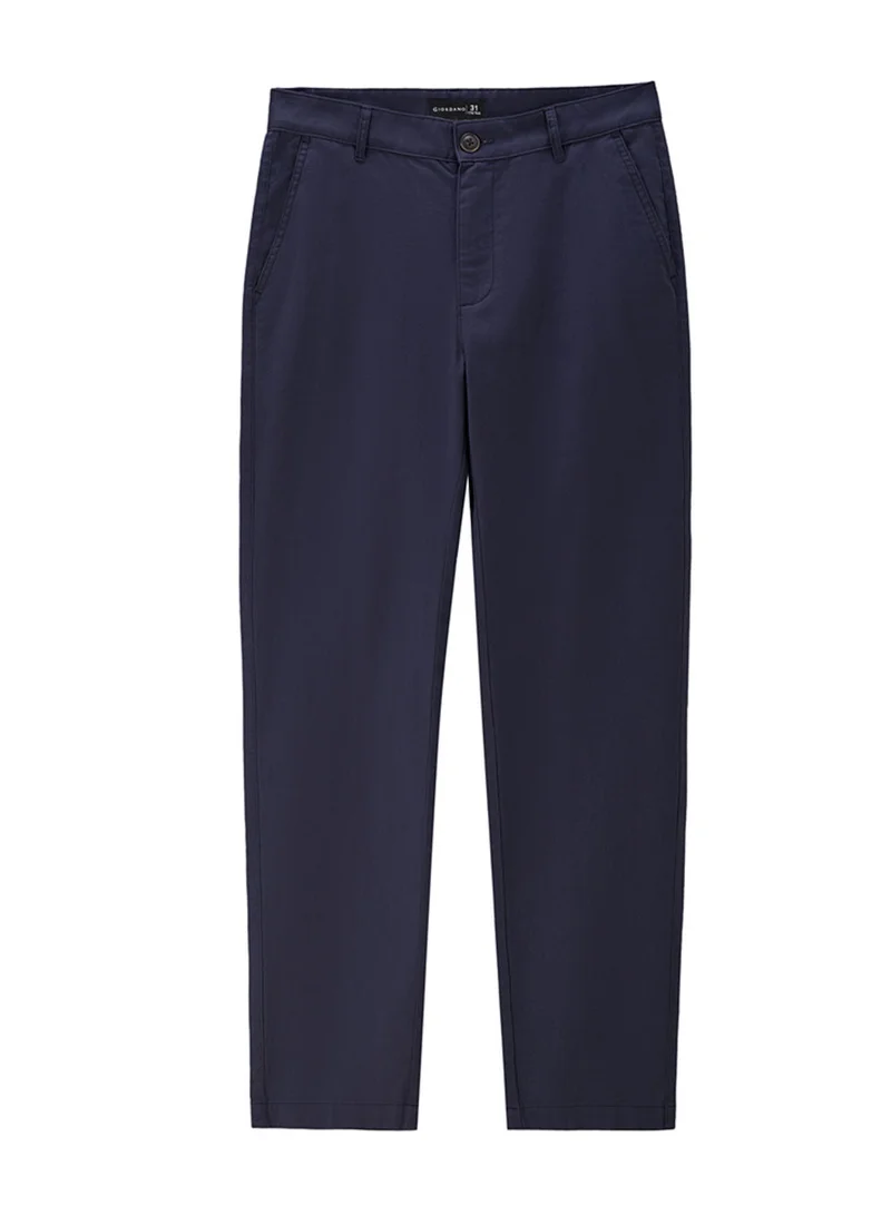 GIORDANO Men’s Low Rise Slim Taper Linen Cotton Pants