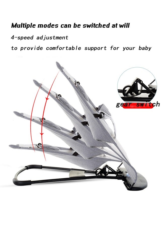 LO.BABY.VE Baby Bouncer, Portable Baby Bouncer Seat for Babies 0-12 Months, Infant Rocker Chair with Hanging Toys - Image 3