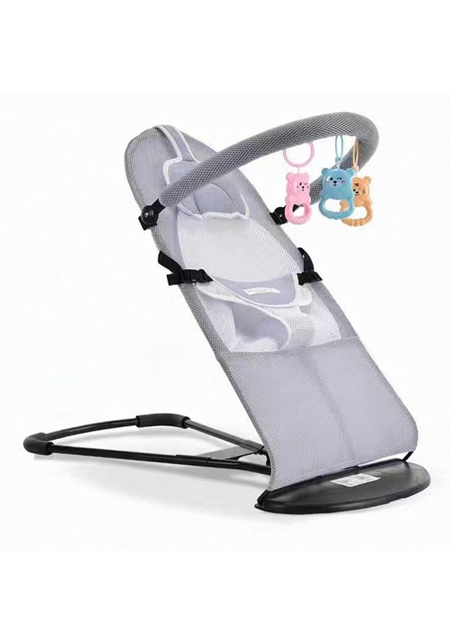 LO.BABY.VE - Baby Bouncer, Portable Baby Bouncer Seat for Babies 0-12 Months, Infant Rocker Chair with Hanging Toys - Image 1