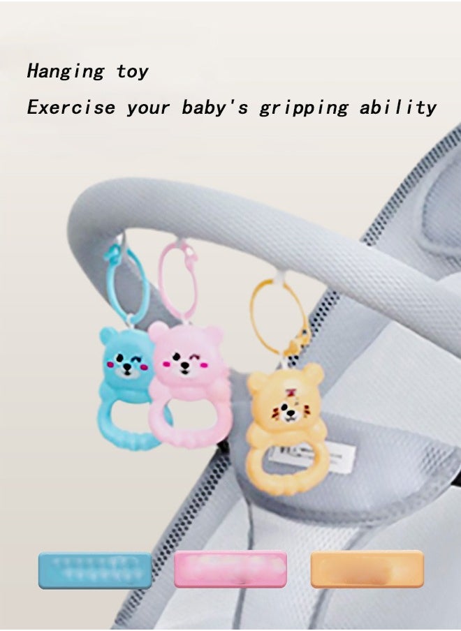 LO.BABY.VE - Baby Bouncer, Portable Baby Bouncer Seat for Babies 0-12 Months, Infant Rocker Chair with Hanging Toys - Image 1