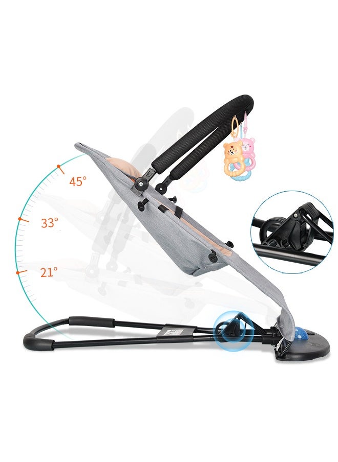 LO.BABY.VE - Baby Bouncer, Portable Baby Bouncer Seat for Babies 0-12 Months, Infant Rocker Chair with Hanging Toys - Image 1
