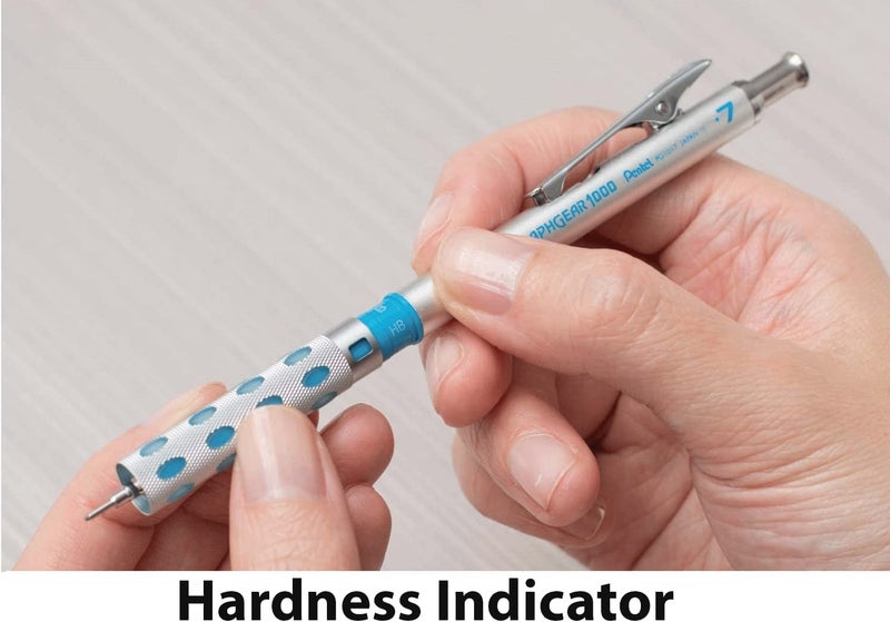 Pentel قلم رسم أوتوماتيكي بنتل غراف جير 1000 - أقلام ميكانيكية معدنية 0.5 و 0.7 مم مع رؤوس تعبئة - Image 5