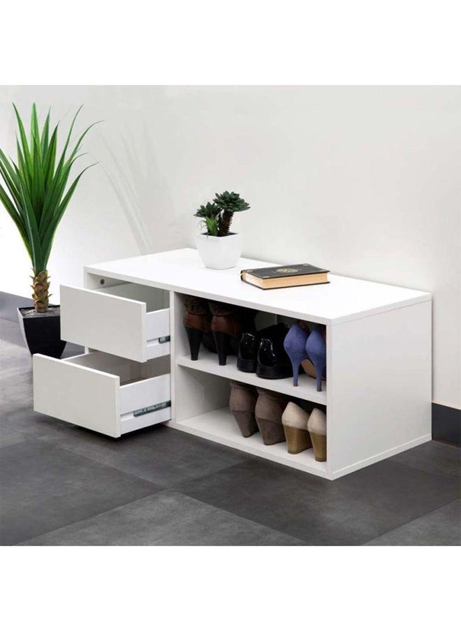 Al Home White Shoe Rack For A Compact and Stylish Entryway Solution By Alhome 