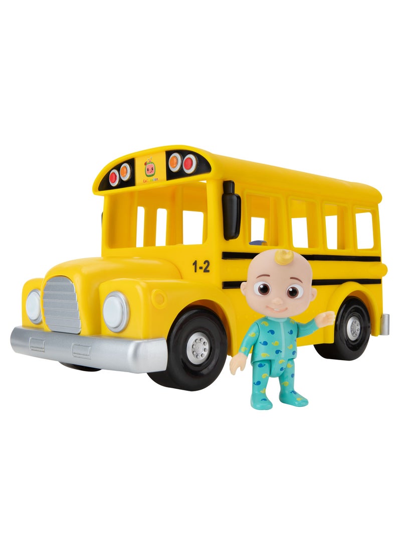 Jazwares حافلة المدرسة الموسيقية من كوكوميلون مع شخصية جي جي | تعزف أغنية "عجلات الحافلة" | لعبة تعليمية مبكرة | تساعد في تطوير المهارات الحركية | هدية مثالية للرضع والأطفال الصغار - Image 2