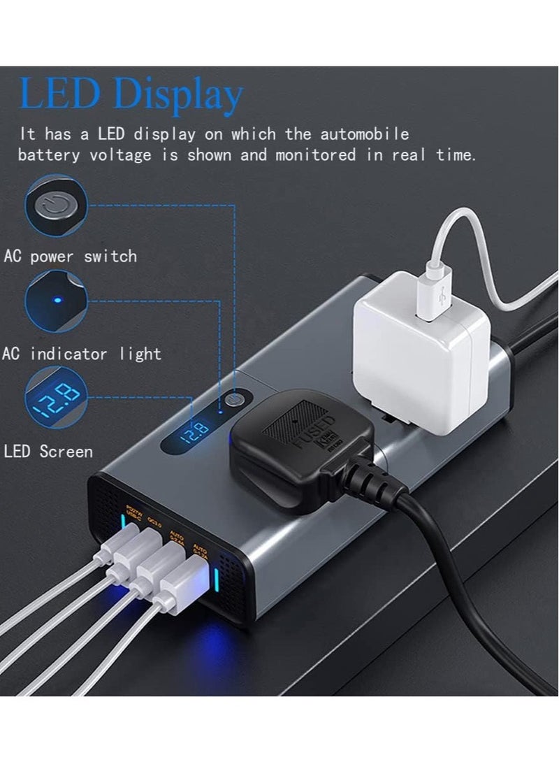 JAJEEK "New Versatile 200W DC/AC Inverter – Power Your Devices On the Go" - Image 5