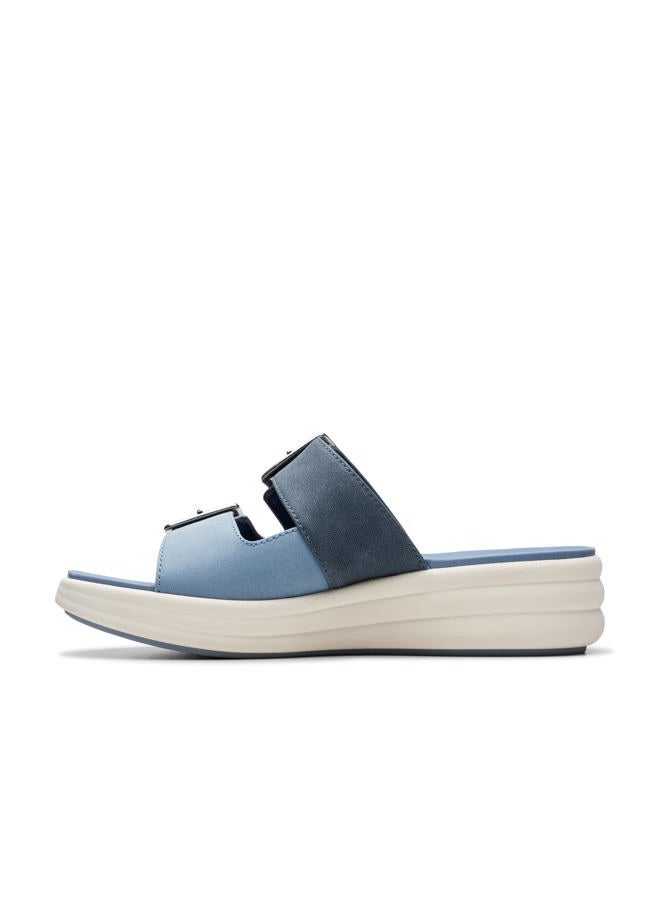 clarks Women's Drift Buckle Slide Sandal, Denim Combi, 36.5 EU - Image 3