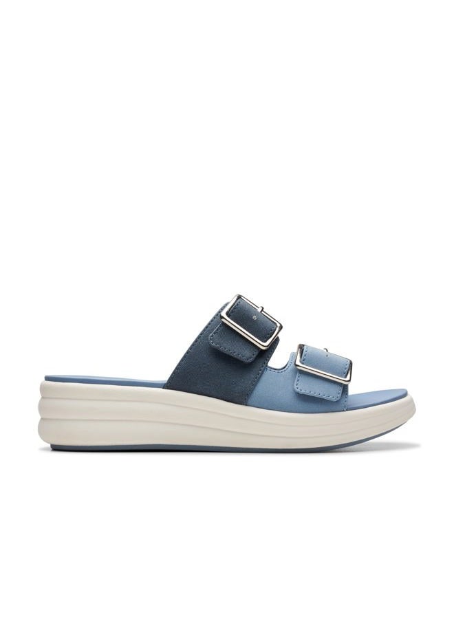 clarks Women's Drift Buckle Slide Sandal, Denim Combi, 36.5 EU - Image 2
