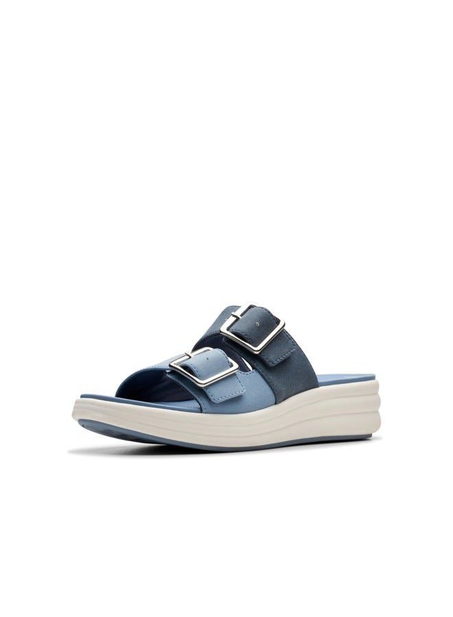 clarks Women's Drift Buckle Slide Sandal, Denim Combi, 36.5 EU - Image 1