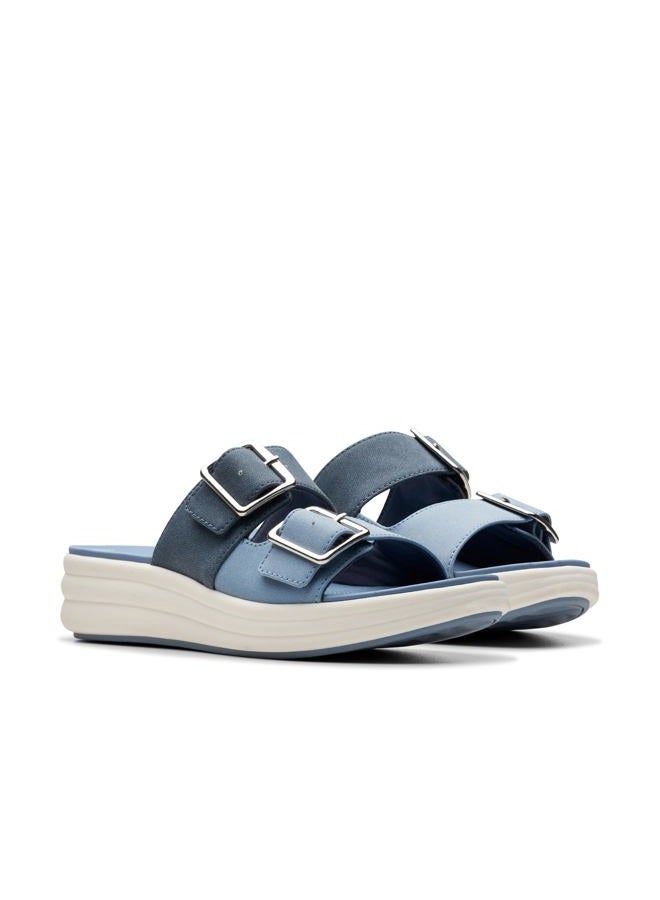 clarks Women's Drift Buckle Slide Sandal, Denim Combi, 36.5 EU - Image 5