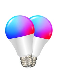 Generic Smart wifi bulb e27 app control dimmable brightness multicolor led light bulb (Pack of 2)  - Image 1