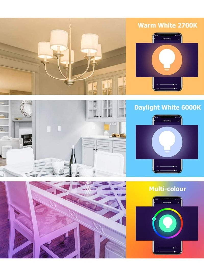 Generic Smart wifi bulb e27 app control dimmable brightness multicolor led light bulb (Pack of 2)  - Image 5