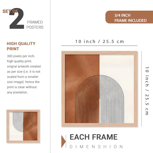 walllane Wood - Minimal Art Framed Painting/Poster For Living Room /Frames For Wall Decor (10 Inch X 13 Inch) Set Of 4 Cate- 036 - Image 4