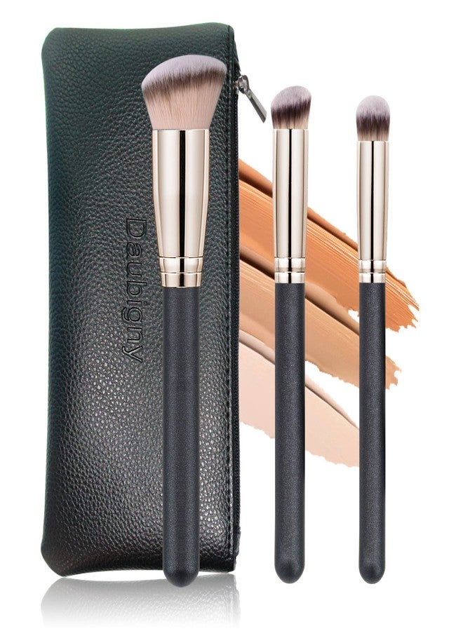 Daubigny Makeup Brushes Daubigny Foundation Makeup Brushes for Liquid Makeup Pro Kabuki Foundation Brushes Set Premium Synthetic Bristles for Blending Liquid Cream Flawless Powder Buffing Stippling Concealer - Image 1