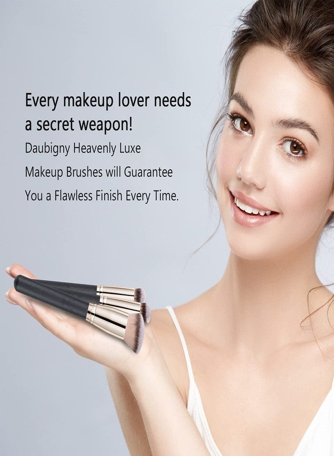 Daubigny Makeup Brushes Daubigny Foundation Makeup Brushes for Liquid Makeup Pro Kabuki Foundation Brushes Set Premium Synthetic Bristles for Blending Liquid Cream Flawless Powder Buffing Stippling Concealer - Image 3