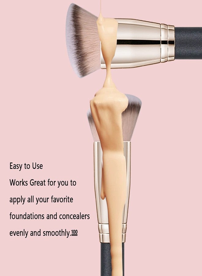Daubigny Makeup Brushes Daubigny Foundation Makeup Brushes for Liquid Makeup Pro Kabuki Foundation Brushes Set Premium Synthetic Bristles for Blending Liquid Cream Flawless Powder Buffing Stippling Concealer - Image 5