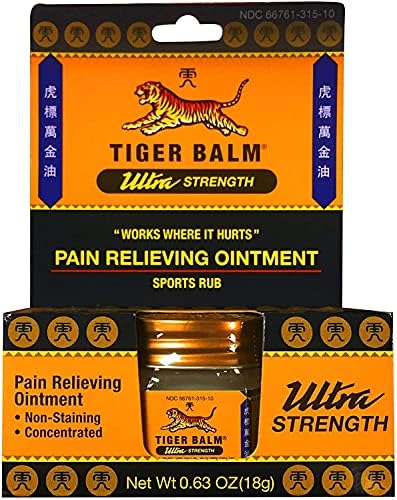 Tiger Balm مرهم تخفيف الألم من تايجر بالمر 18 جرام فرك العضلات قوة فائقة تايجر بالمر تخفيف لالتهاب المفاصل في الكتف تايجر بالمر فائق 6 عبوات - Image 2