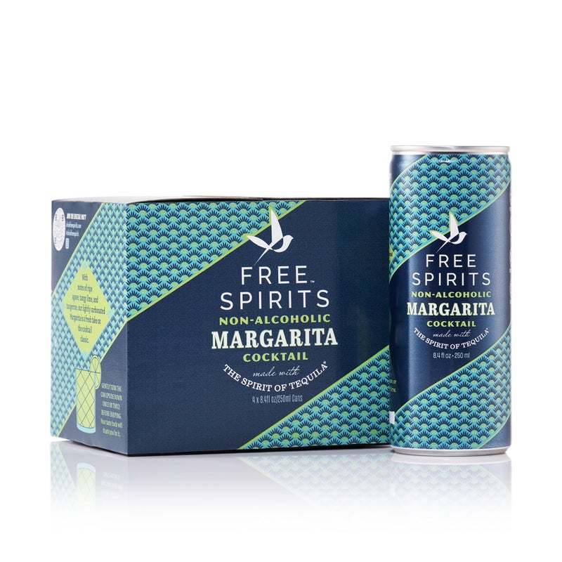 Free Spirits Margarita Non-Alcoholic Cocktail - Ready To Drink Mocktail - Low Sugar, Real Fruit Juice, B-Vitamins - Award-Winning - 8.4 fl oz Cans (4 Pack) - Image 4
