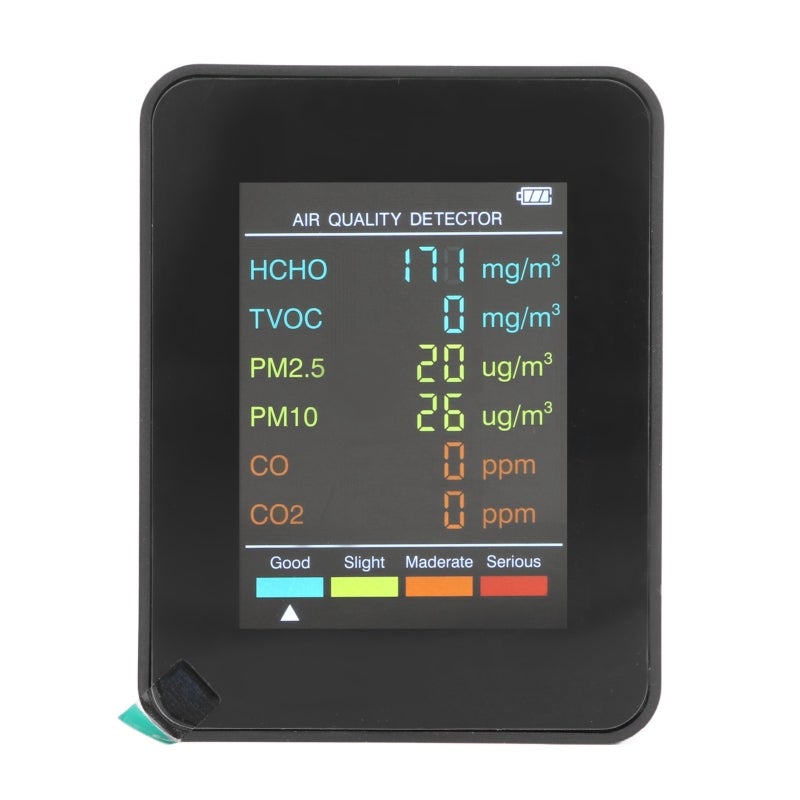 Air Quality Monitor ABS Material Accurate Inspection Portable Detector - USB Charging CO2 TVOC Detector for Indoor Home Use - Image 5
