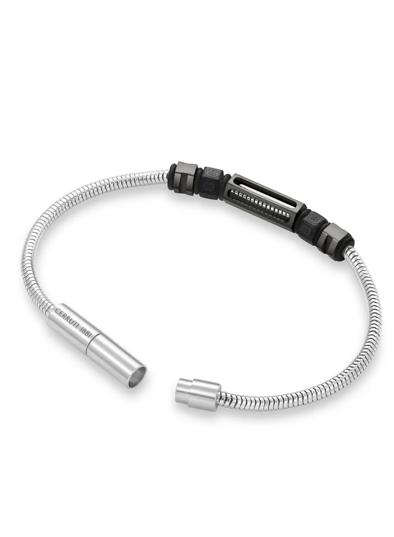 CERRUTI 1881  Serpiente Gunmetal and Black Stainless Steel Bracelet for Men for Men | Best Price UAE
