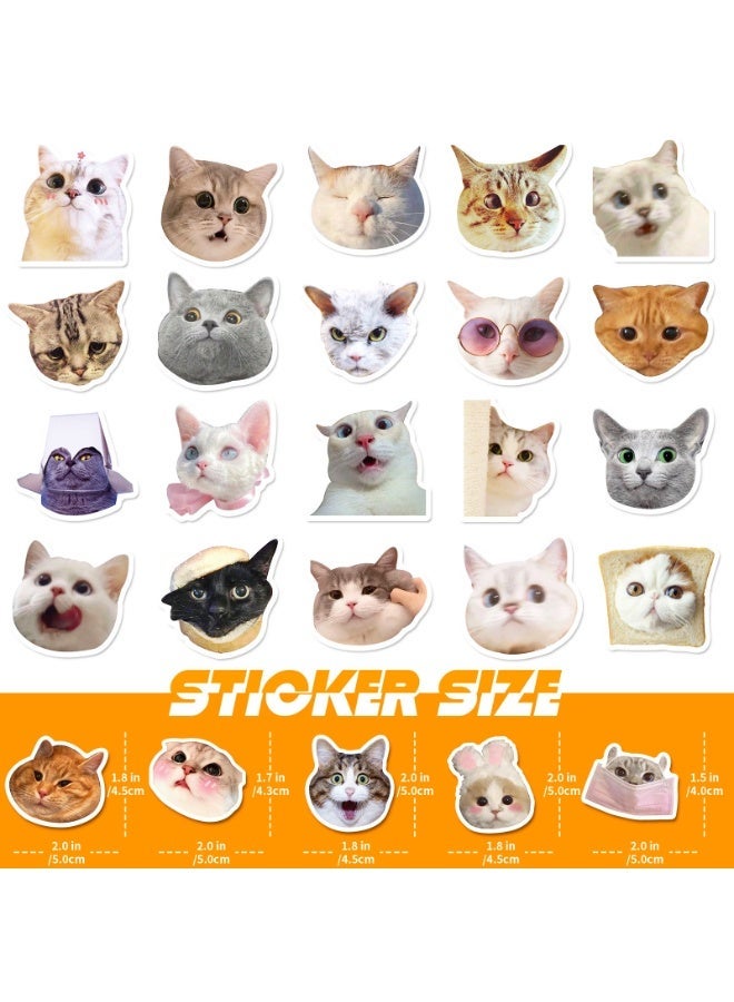 virenia 50-Piece Self-Adhesive Vinyl Sticker Set – Cute Graffiti Cat Decals – For Laptop, Water Bottle, Hard Hat & Skateboard – Great for Adults, Kids, Teens, Girls & Boys - Image 2
