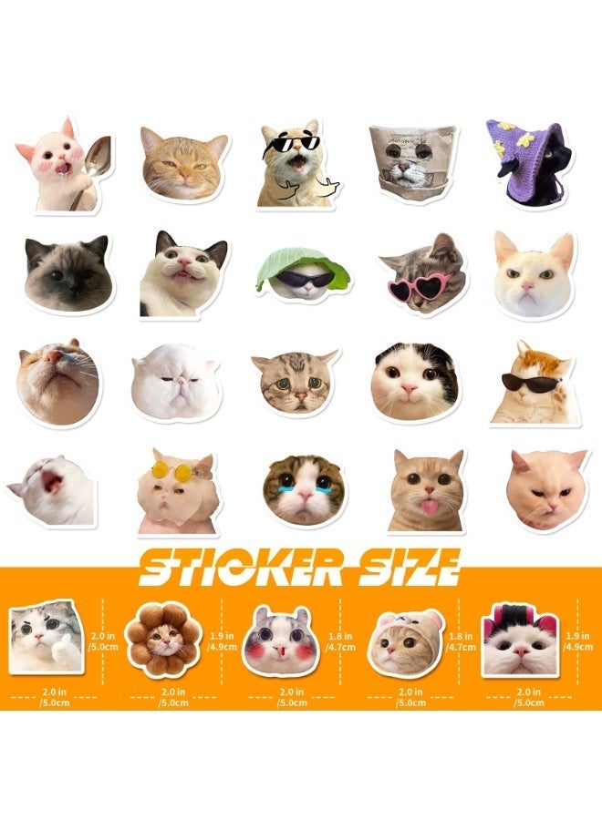 virenia 50-Piece Self-Adhesive Vinyl Sticker Set – Cute Graffiti Cat Decals – For Laptop, Water Bottle, Hard Hat & Skateboard – Great for Adults, Kids, Teens, Girls & Boys - Image 3