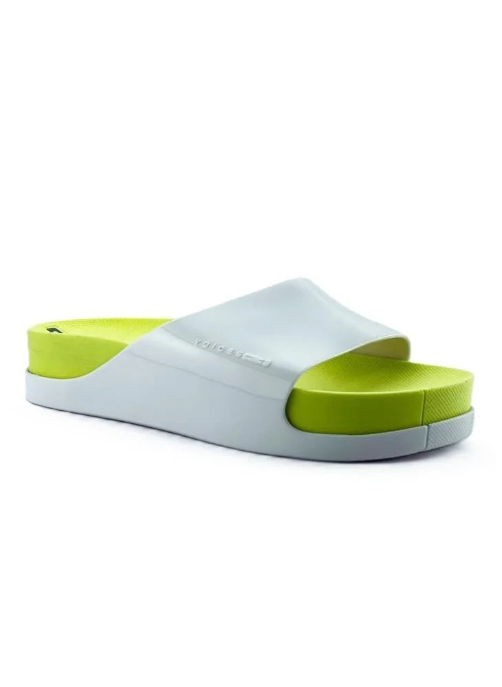 Voices Slide Soul  Women'S Anti Slip Sole  Sandals - White/Yellow