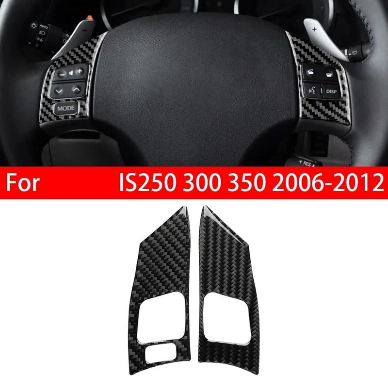 Wivplex Carbon Fiber Steering Wheel Button Cover for Lexus IS250 300 350 - Image 3