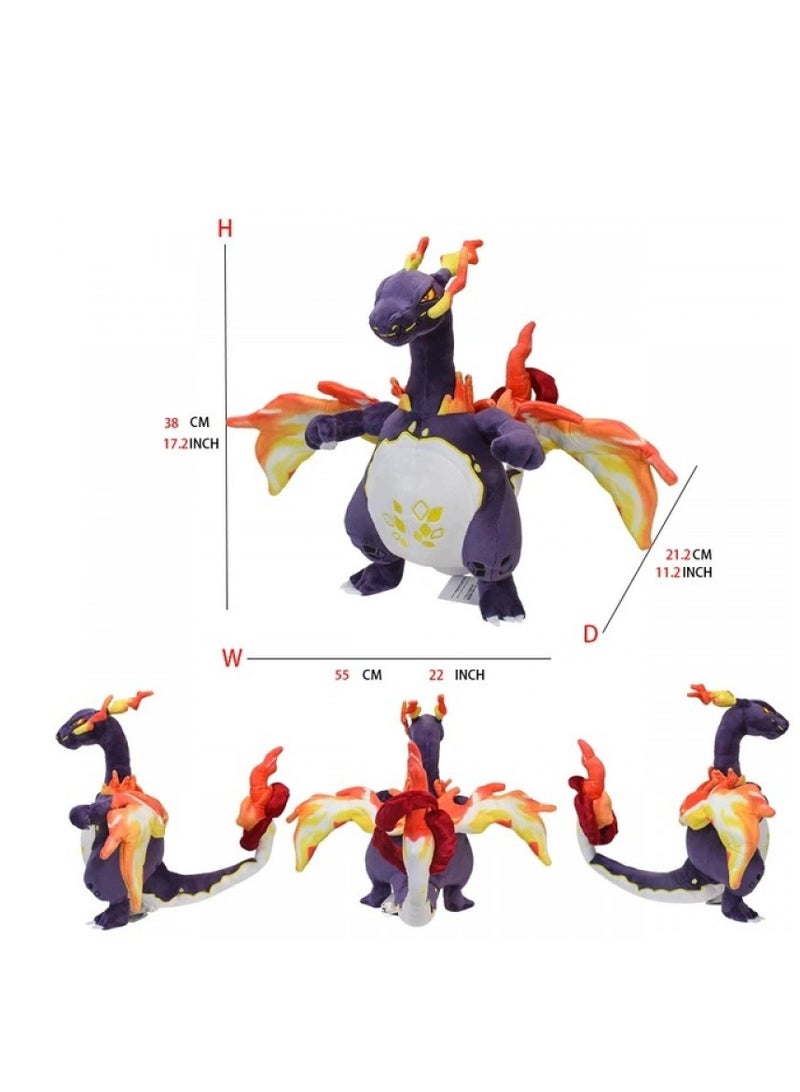 Bluejw 1-Piece Pocket Monsters Figure Charizard Plush Toys 38cm - Image 3