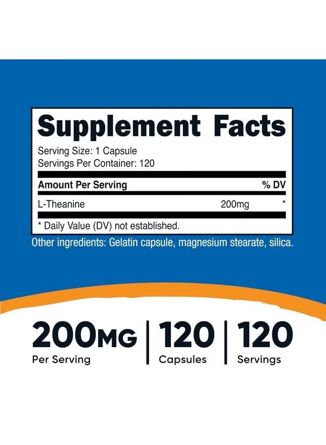 Nutricost, L-Theanine, 200 mg, 120 Capsules - Image 3