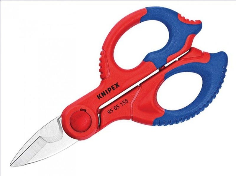 KNIPEX 95 05 155 SB Electricians Cable Shears with Plastic Tool Pouch - Image 1