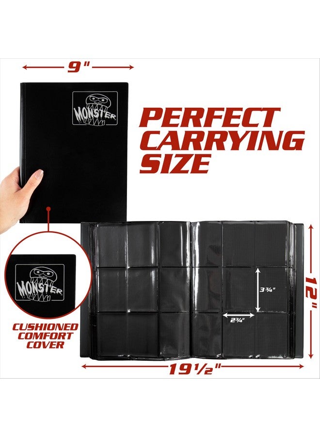 Monster Protectors Monster 9 Pocket Trading Card Mega XL Binder - Matte White Album, Anti-Theft & Drop TCG Protection w Side Loading Padded Pockets, Double Sided, Holds 720 Cards, Sports, Gaming, Kpop, Gift  - Image 4